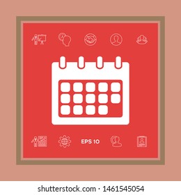 Calendar symbol icon. Graphic elements for your design
