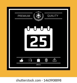 Calendar symbol icon. Graphic elements for your design