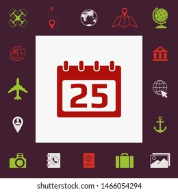 Calendar symbol icon. Graphic elements for your design