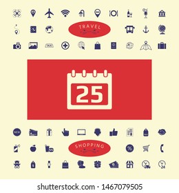 Calendar symbol icon. Graphic elements for your design