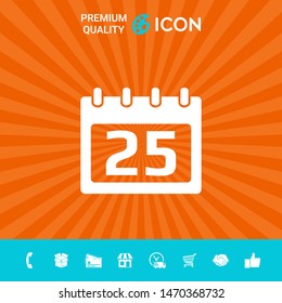 Calendar symbol icon. Graphic elements for your design