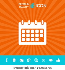 Calendar symbol icon. Graphic elements for your design