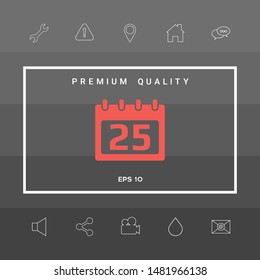 Calendar symbol icon. Graphic elements for your design
