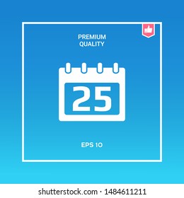 Calendar symbol icon. Graphic elements for your design