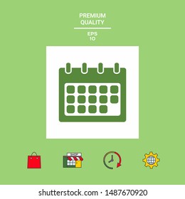 Calendar symbol icon. Graphic elements for your design