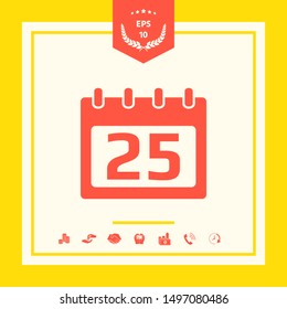 Calendar symbol icon. Graphic elements for your design