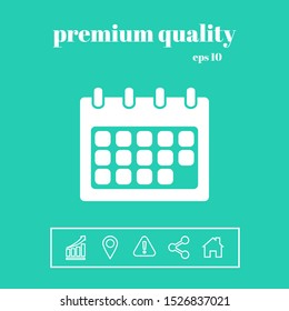 Calendar symbol icon. Graphic elements for your design