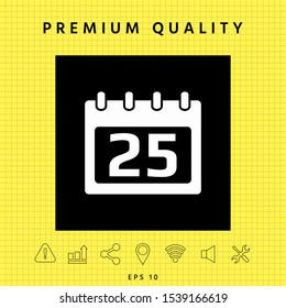Calendar symbol icon. Graphic elements for your design