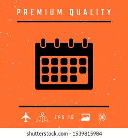 Calendar symbol icon. Graphic elements for your design