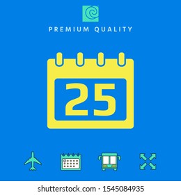 Calendar symbol icon. Graphic elements for your design