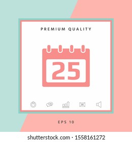 Calendar symbol icon. Graphic elements for your design