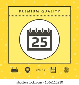 Calendar symbol icon. Graphic elements for your design