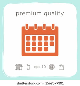 Calendar symbol icon. Graphic elements for your design