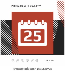 Calendar symbol icon. Graphic elements for your design