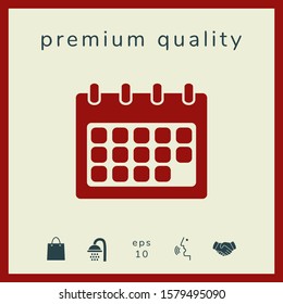Calendar symbol icon. Graphic elements for your design