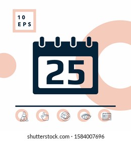 Calendar symbol icon. Graphic elements for your design