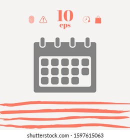 Calendar symbol icon. Graphic elements for your design