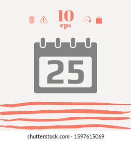 Calendar symbol icon. Graphic elements for your design