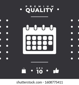 Calendar symbol icon. Graphic elements for your design