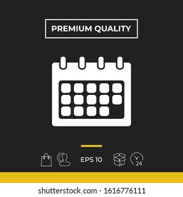 Calendar symbol icon. Graphic elements for your design
