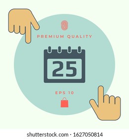 Calendar symbol icon. Graphic elements for your design
