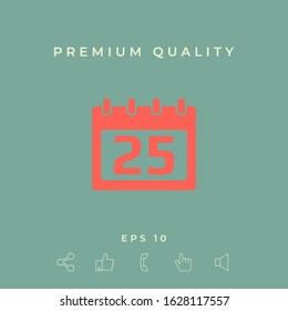 Calendar symbol icon. Graphic elements for your design