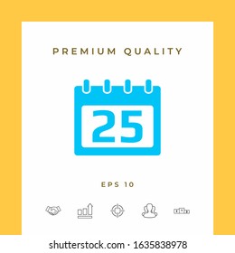 Calendar symbol icon. Graphic elements for your design
