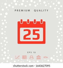 Calendar symbol icon. Graphic elements for your design