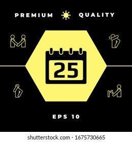 Calendar symbol icon. Graphic elements for your design