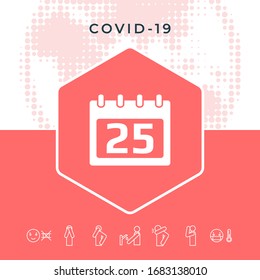 Calendar symbol icon. Graphic elements for your design