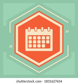 Icono de símbolo del calendario. Elementos gráficos para su diseño