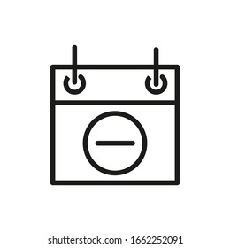 Calendar Symbol Icon Vector Illustration