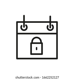 Calendar Symbol Icon Vector Illustration