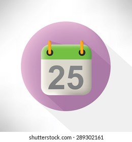 Calendar symbol icon,flat design,clean vector