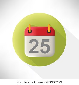 Calendar symbol icon,flat design,clean vector