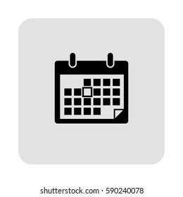Calendar symbol. Isolated vector icon for graphic, web design, logo or UI. Flat style. Eps10
