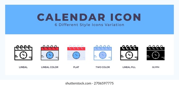 Símbolo del calendario. logotipo. icono de Ilustración vectorial.