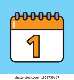 calendar symbol on blue background vector illustration