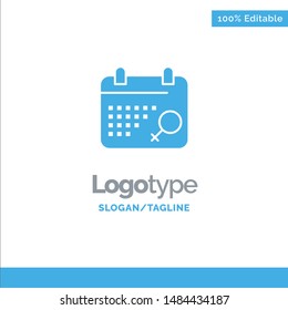 Calendar, Symbol, Plan Blue Business Logo Template. Vector Icon Template background