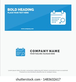 Calendar, Symbol, Plan SOlid Icon Website Banner and Business Logo Template