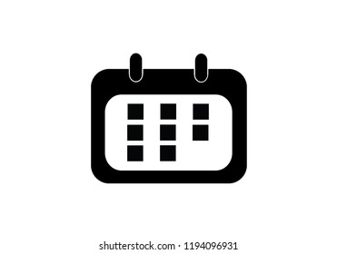 Calendar symbol shape months of the year black illustration