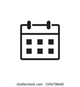 Calendar symbol vector icon. Calendar, date, schedule icon illustration