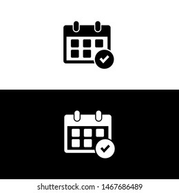 Calendar symbol vector icon, Calendar sign icon vector 