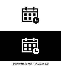 Calendar symbol vector icon, Calendar sign icon vector 