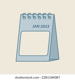Kalendertabellarische Abbildung. einfacher Flachkalender