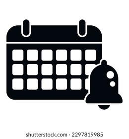 Calendar task schedule icon simple vector. Event time. Agenda app
