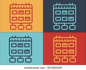 Calendar Task Schedule Logo Template, Simple Flat Icon of calendar,schedule,task