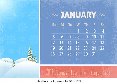 Calendar Template 2014 January