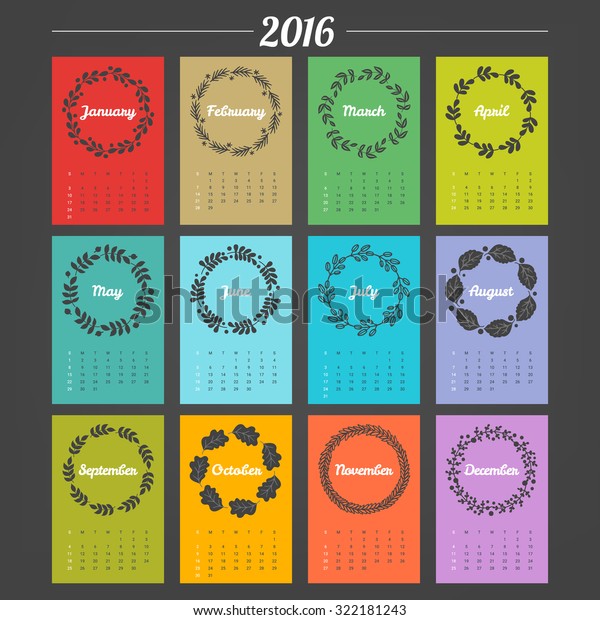 Pages Calendar Template 2016 from image.shutterstock.com
