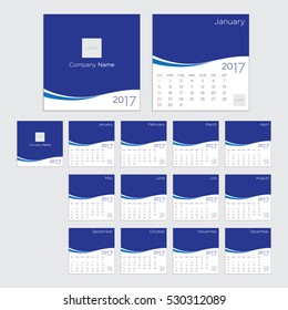 Calendar template for 2017
